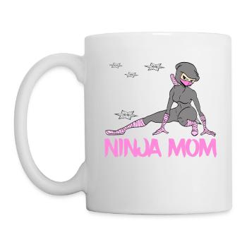 Real Ninja Mom Karate Martial Arts Fencer Ninja - Tasse - Weiß - Links