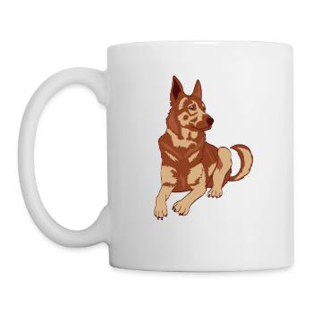 Cute Adorable Dog For Certified Dog Lover T-shirt - Tasse - Weiß - Links