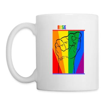 Nous nous élevons ensemble legal liberté coloré - Mug blanc - blanc - Gauche