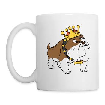 Couroné mignon adorable chien pour les amoureux - Mug blanc - blanc - Gauche