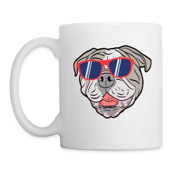 Sunglasses Cute Adorable Dog For Certified Dog - Tasse - Weiß - Links