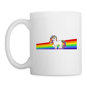 Fairy Tale Magic Colorful Myth Collection Unicorn - Tasse - Weiß - Links