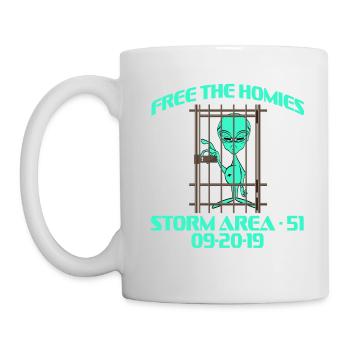 Free The Homies Storm Area 51 20/09/2019 T-shirt - Mug blanc - blanc - Gauche