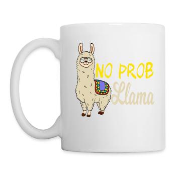 Test Day? No Prob Llama Shirt With A Cute - Tasse - Weiß - Links