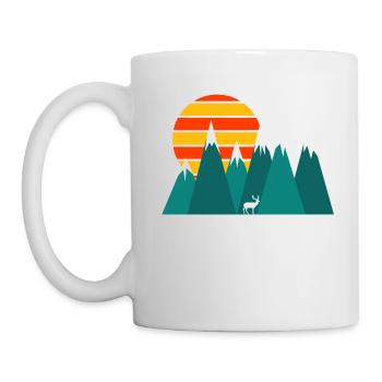 Cool Mountain Shooting Tee For Hunters Hunt Is - Tasse - Weiß - Links