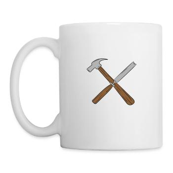 I Turn Wood Into Things What's Your Superpower - Tasse - Weiß - Links