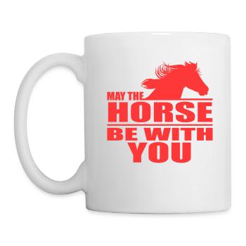 May The Horse Be With You Design Horsing Shirt - Tasse - Weiß - Links