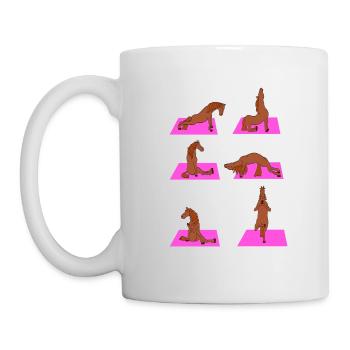 La vie de yoga est meilleure avec la conception - Mug blanc - blanc - Gauche