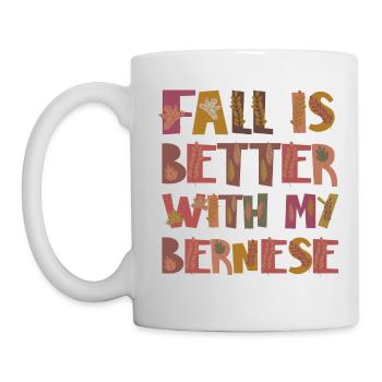 Reconnaissant pour mon bouvier bernois Autumn Grateful - Mug blanc - blanc - Gauche