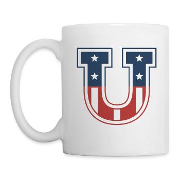 Letter U USA - Mug - white - Left