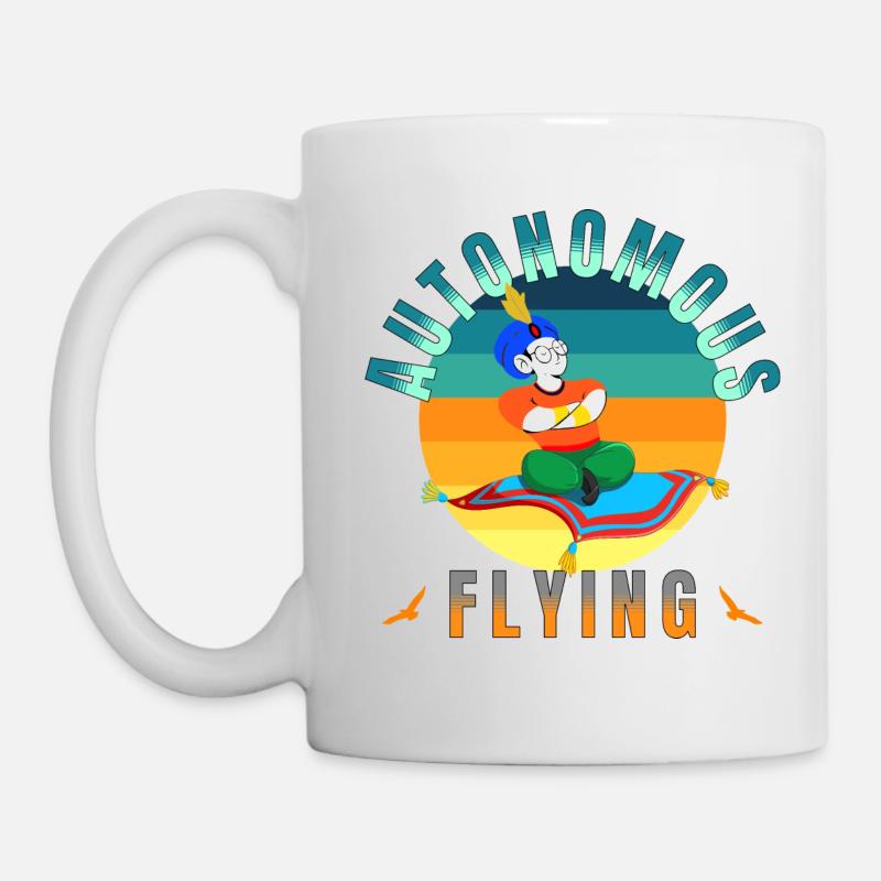 vol autonome pas de tapis de nouvelle technologie - Mug blanc - blanc