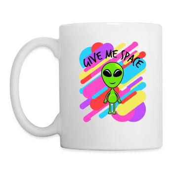 Donnez-moi de l'espace T-shirt coloré Design - Mug blanc - blanc - Gauche