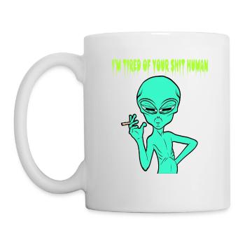 Je suis fatigué de votre merde Conception de - Mug blanc - blanc - Gauche