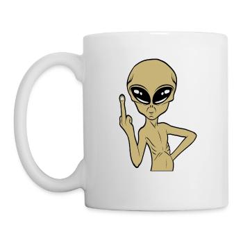 Conception sarcastique Fuck You T-shirt Design - Mug blanc - blanc - Gauche