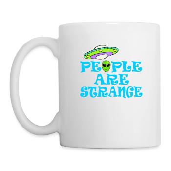 Les gens sont étranges T-shirt Design - Mug blanc - blanc - Gauche