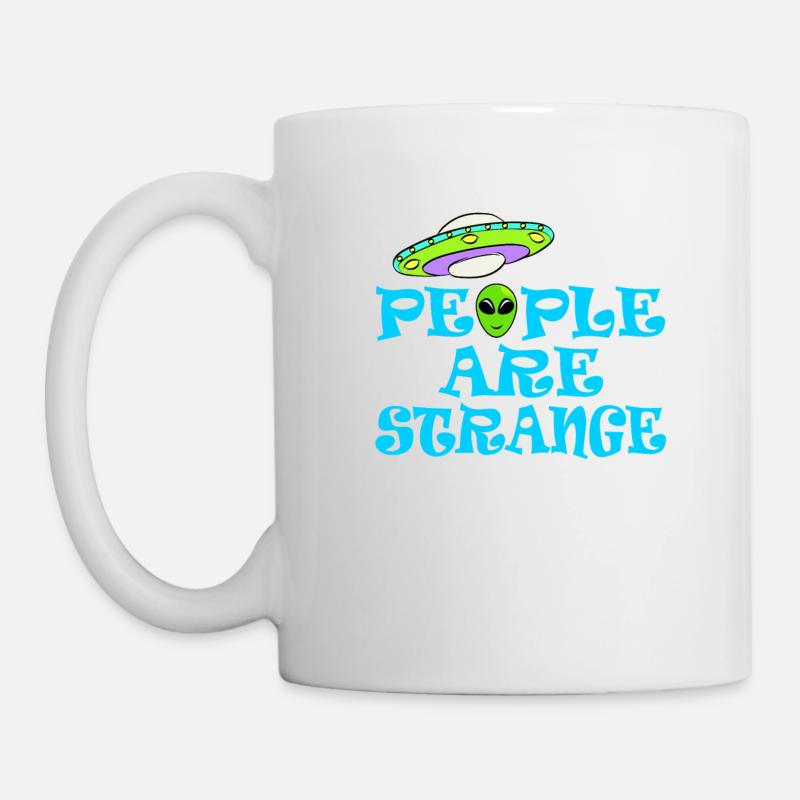 Les gens sont étranges T-shirt Design - Mug blanc - blanc