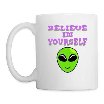 Croyez en vous-même Conception de T-shirt de - Mug blanc - blanc - Gauche