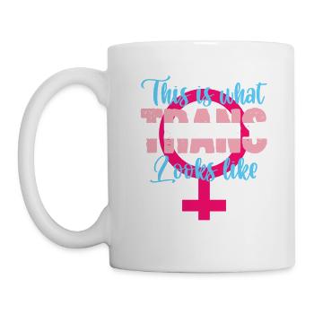 This Is What Trans Look Like Colorful Rainbow - Tasse - Weiß - Links