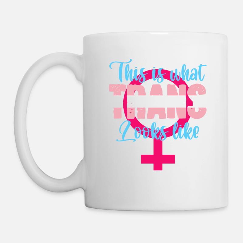 This Is What Trans Look Like Colorful Rainbow - Tasse - Weiß