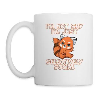 Je ne suis pas timide, je suis juste - Mug blanc - blanc - Gauche