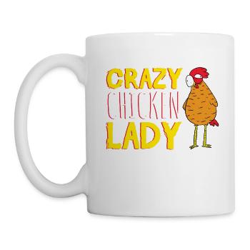 Crazy Chicken Lady Chick Lover? T-shirt design - Mug - white - Left