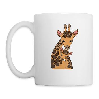 Mother's Day Mommy Mom Giraffe Tall Long-necked - Mug - white - Left