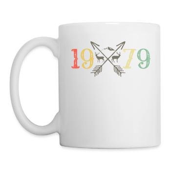 Classique Vintage 1979 Design T-shirt Design - Mug blanc - blanc - Gauche