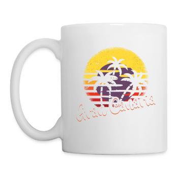 "Gran Canaria Island Spain" T-shirt Design Sun - Mug blanc - blanc - Gauche