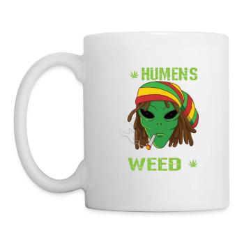 I Don't Need Humens I'm Here For Weed Weed - Mug - white - Left