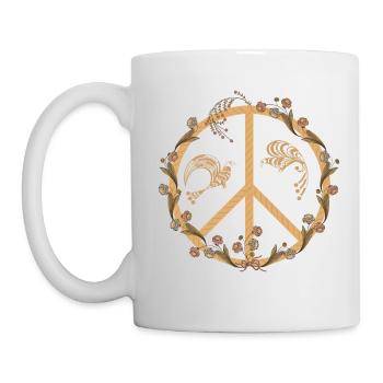 FRIEDE! - Tasse - Weiß - Links