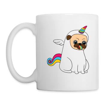 "Unipug Pug Unicorn" Certified Dog Lover? Here's - Mug - white - Left
