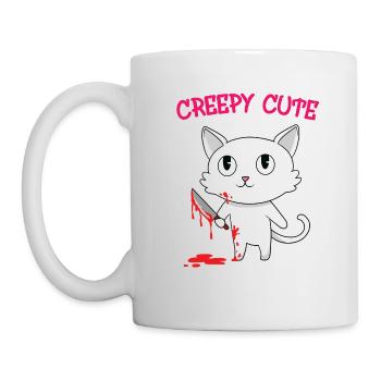"Creepy Cute" Halloween Shirt For October 31st - Mug - white - Left