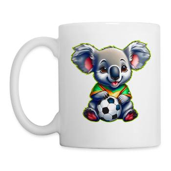 Cute Koala Bear with Soccer Ball - Mug - white - Left