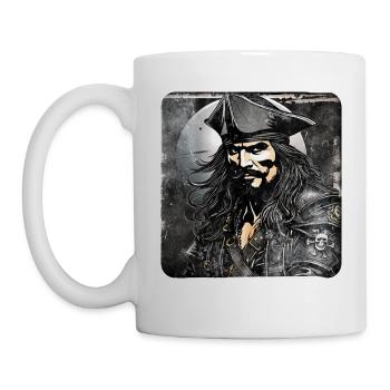 Grim Pirate Buccaneer Sailor Captain - Mug - white - Left