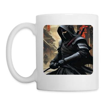 Geheimnisvoller Ninja Krieger - Tasse - Weiß - Links
