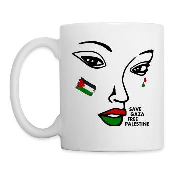 Save gaza free palestine women - Mug - white - Left