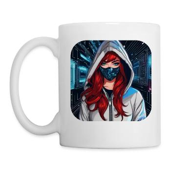 Fille cyberpunk cool V - Mug blanc - blanc - Gauche