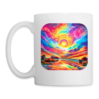 Motif psychédélique IV - Mug blanc - blanc - Gauche