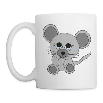 Kleine süße Maus - Tasse - Weiß - Links