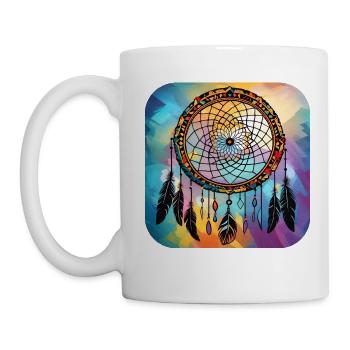 Spiritueller Traumfänger - Tasse - Weiß - Links
