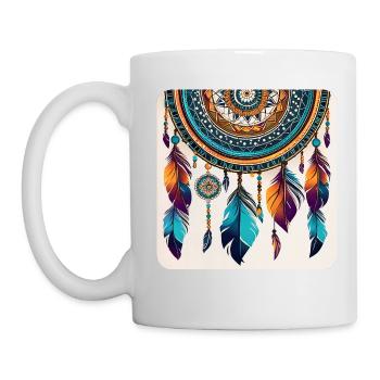 Spiritueller Traumfänger - Tasse - Weiß - Links