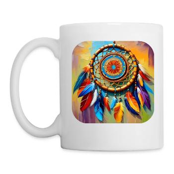 Spiritueller Traumfänger - Tasse - Weiß - Links