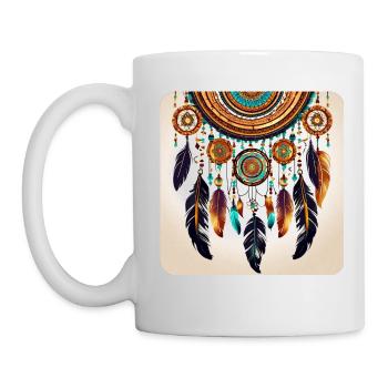 Spiritueller Traumfänger - Tasse - Weiß - Links
