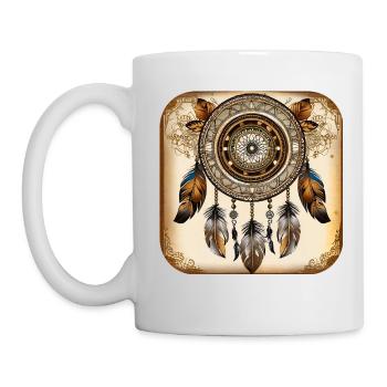 Spiritueller Traumfänger - Tasse - Weiß - Links