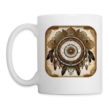 Spiritueller Traumfänger - Tasse - Weiß - Links