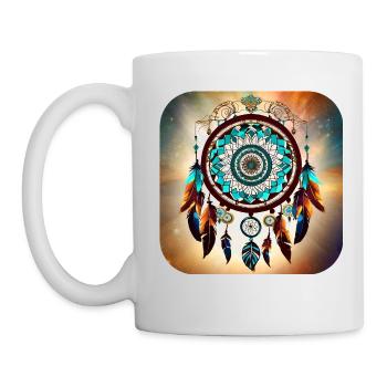 Spiritueller Traumfänger - Tasse - Weiß - Links