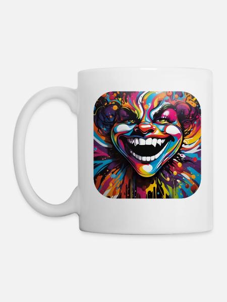 Verrückter Narr - Tasse - Weiß