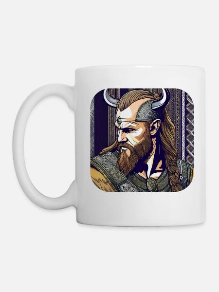 Stolzer Wikinger Krieger Germane - Tasse - Weiß