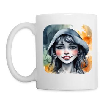Moin Moin Mädchen - Tasse - Weiß - Links