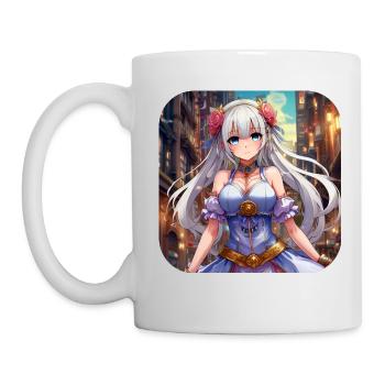 Jolie fille d’anime - Mug blanc - blanc - Gauche
